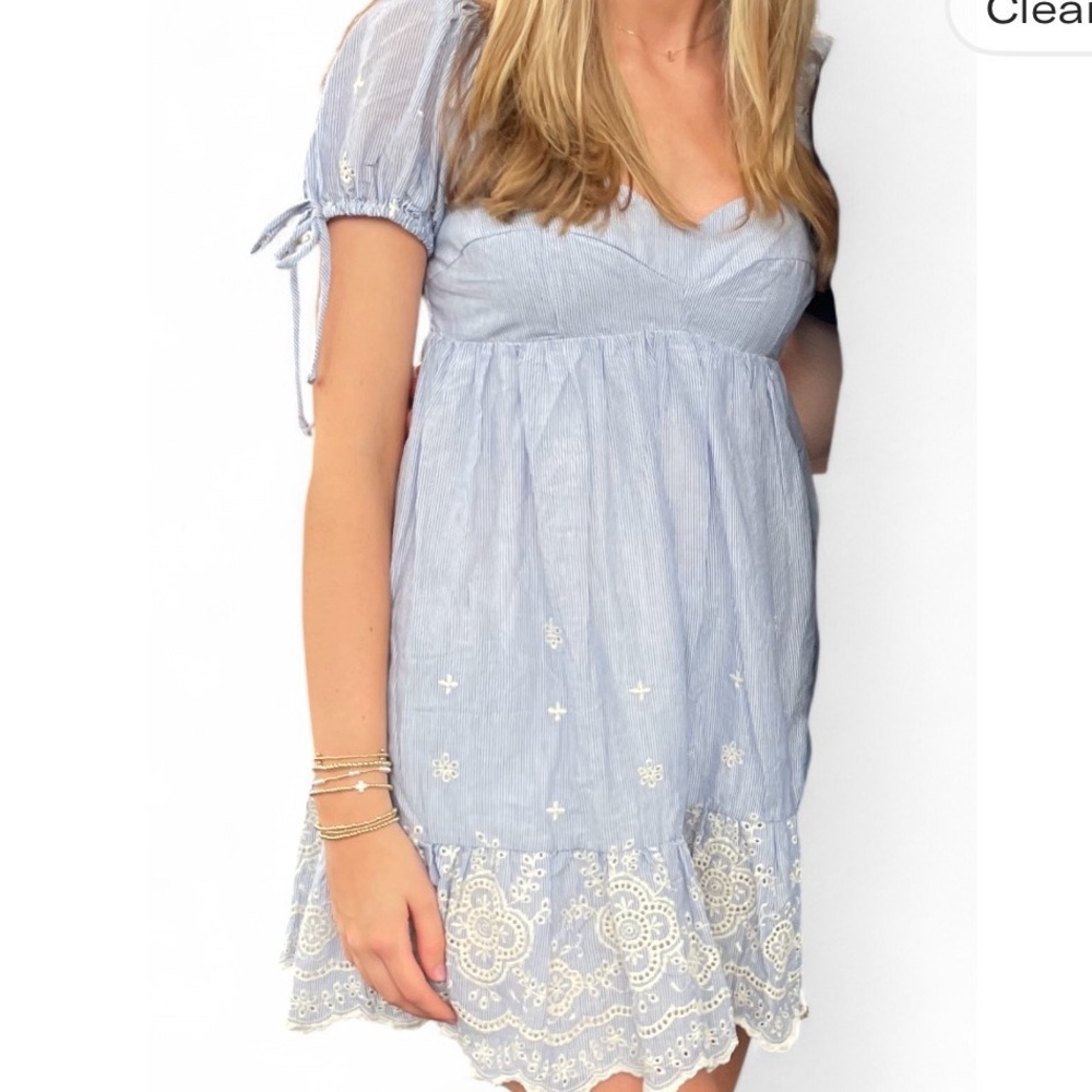 Blue mini dress